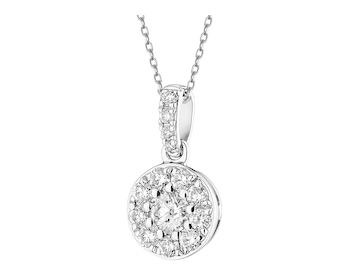 Zawieszka z białego złota z brylantami - 0,26 ct - próba 585