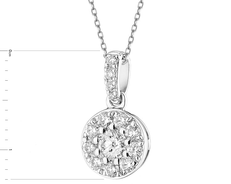 Zawieszka z białego złota z brylantami - 0,26 ct - próba 585