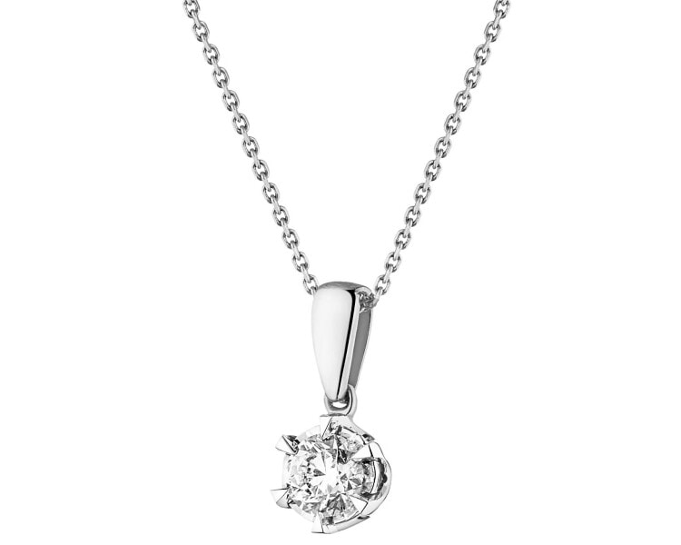 Přívěsek ze žlutého a bílého zlata s briliantem - 0,23 ct - ryzost 585