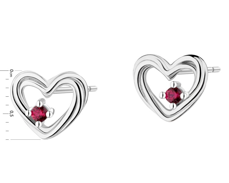 Rhodium Plated Silver Earrings with Cubic Zirconia