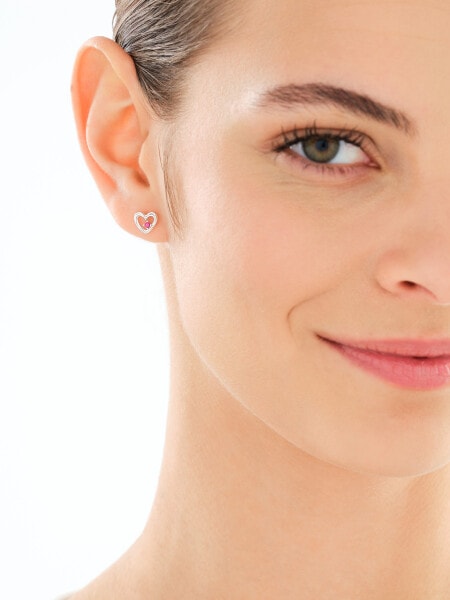 Rhodium Plated Silver Earrings with Cubic Zirconia
