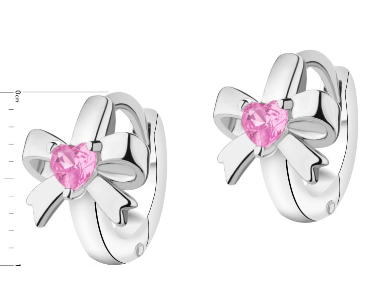 Rhodium Plated Silver Earrings with Cubic Zirconia