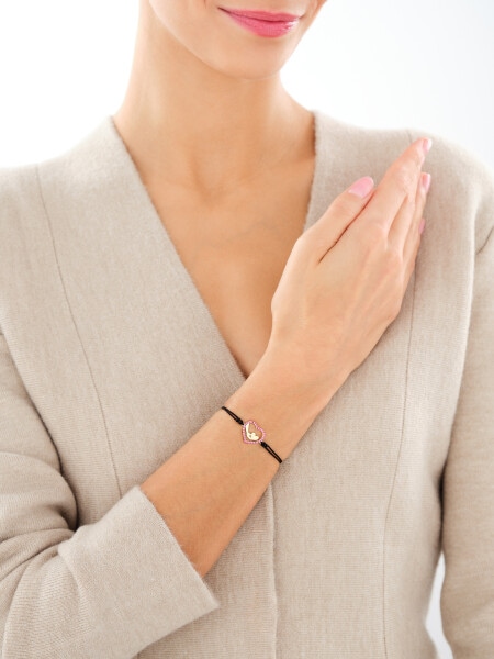 8 K Yellow Gold Bracelet with Cubic Zirconia