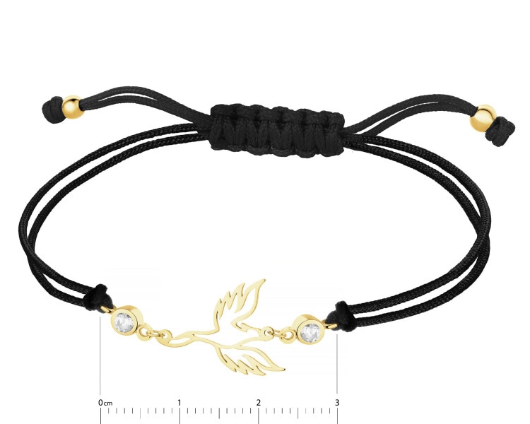 14 K Yellow Gold Bracelet with Cubic Zirconia