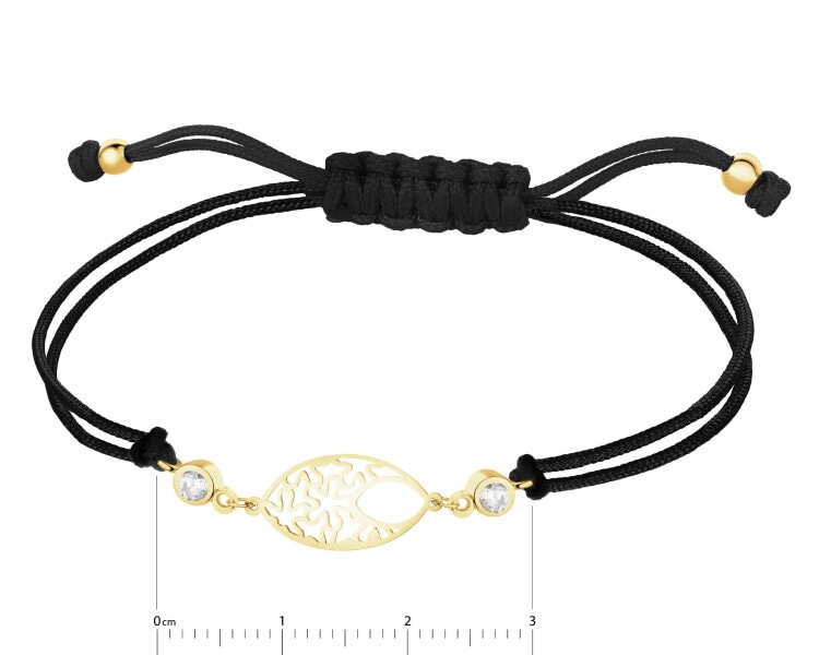 14 K Yellow Gold Bracelet with Cubic Zirconia