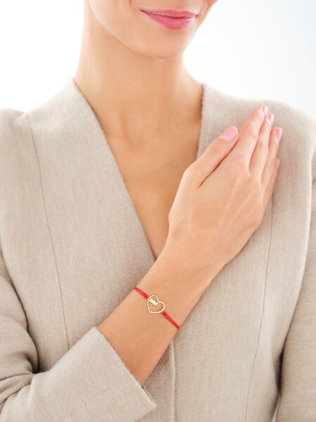 9 K Yellow Gold Bracelet with Cubic Zirconia