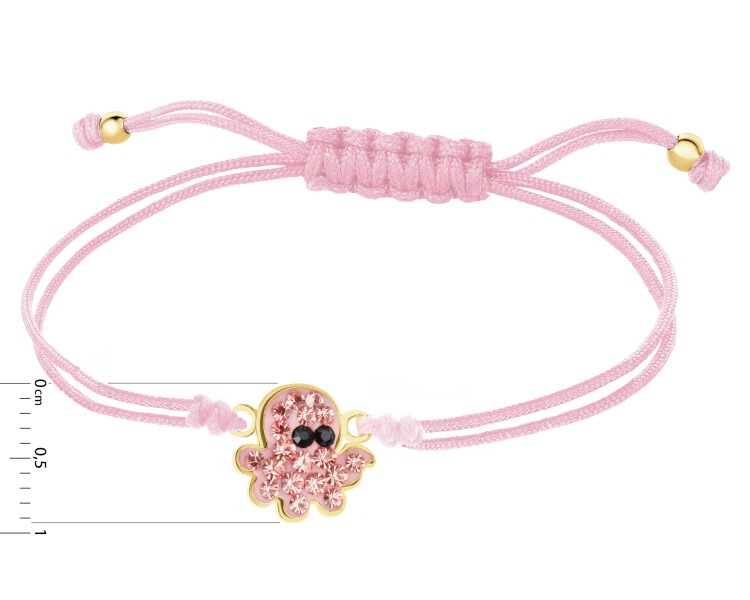 14 K Yellow Gold Bracelet with Cubic Zirconia