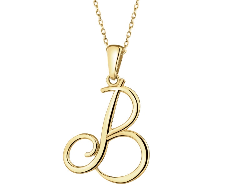 Złota zawieszka  - litera B