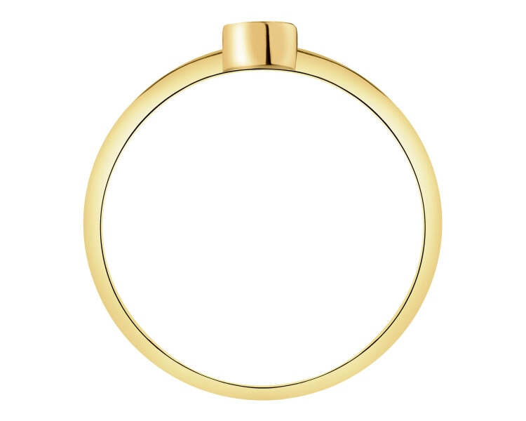 Złoty pierścionek z cyrkonią