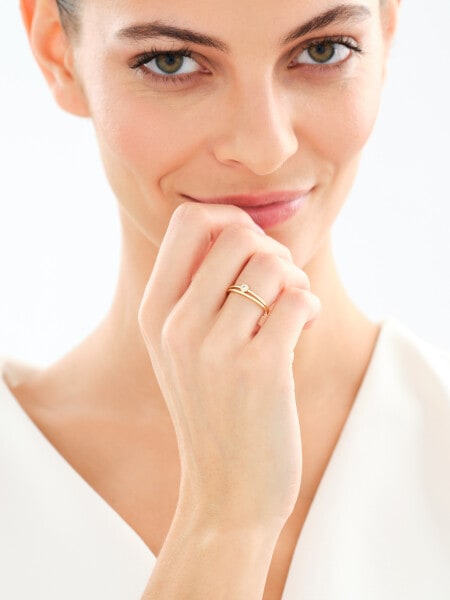 14 K Yellow Gold Ring with Cubic Zirconia