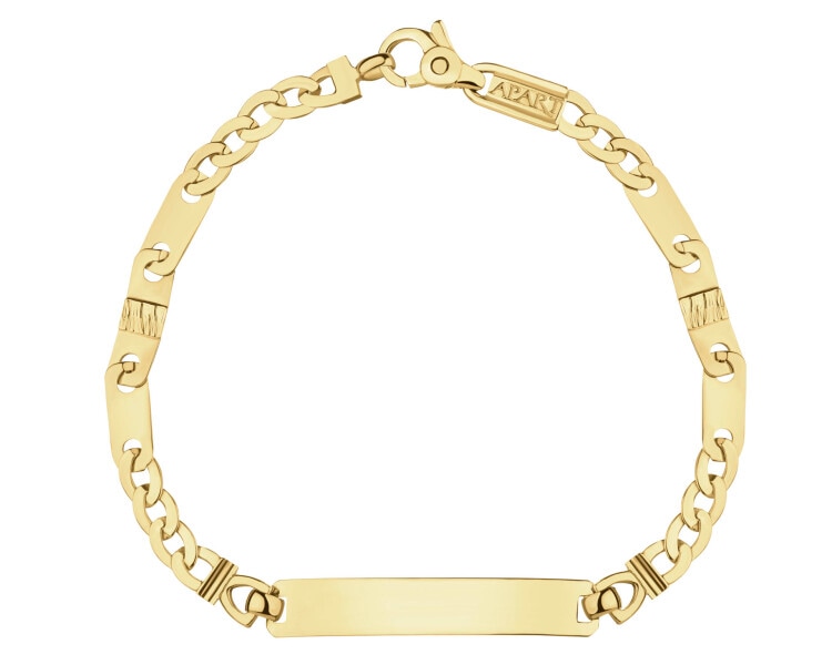 Złota bransoletka z blaszką