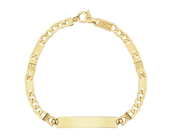 Złota bransoletka z blaszką