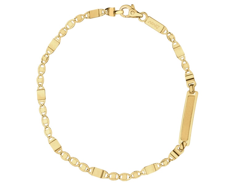 Złota bransoletka z blaszką