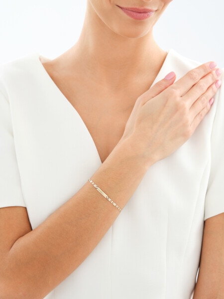 Zlatý náramek s destičkou