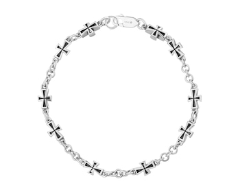 Bransoletka srebrna - krzyż