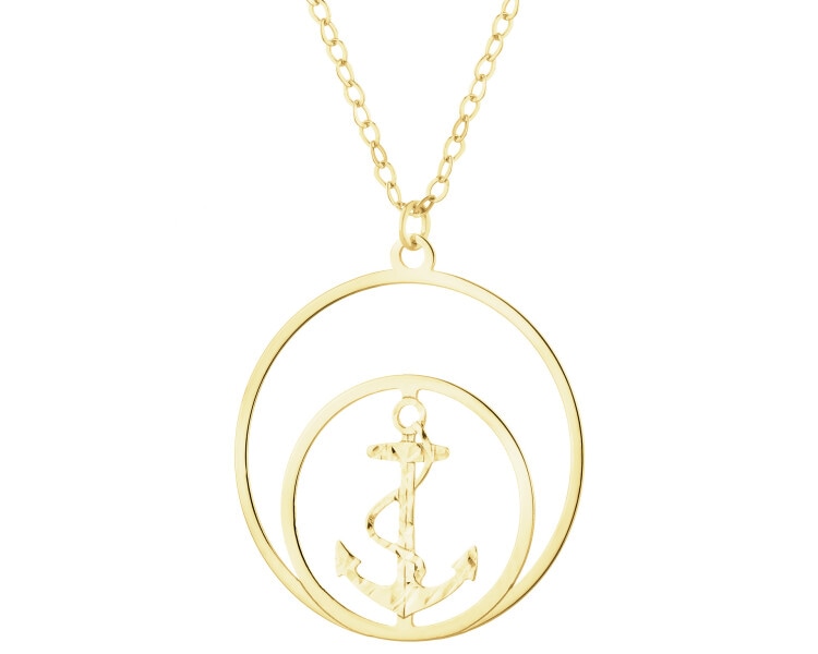 Złoty naszyjnik - kotwica