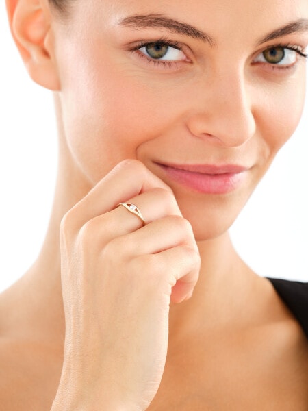 14 K Yellow Gold Ring with Cubic Zirconia