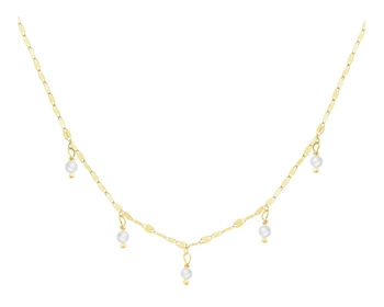 Złoty naszyjnik z perłami