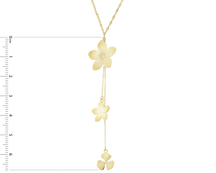 Złoty naszyjnik - kwiaty