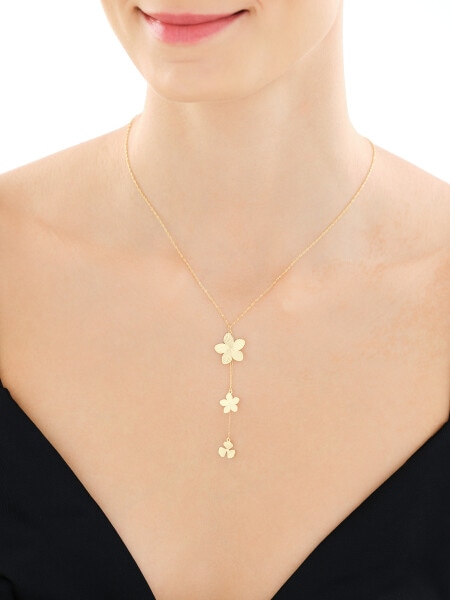 Złoty naszyjnik - kwiaty
