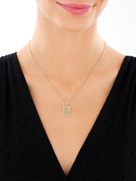 14 K Yellow Gold Pendant with Cubic Zirconia