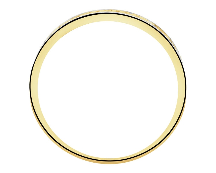 Złoty pierścionek z cyrkoniami