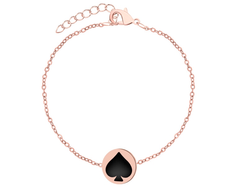 Bransoletka ze stali szlachetnej z emalią - pik