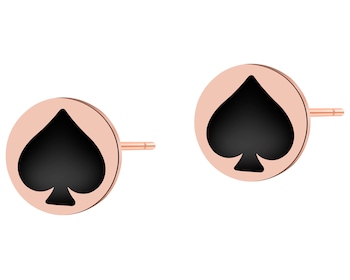 Kolczyki ze stali szlachetnej z emalią - pik