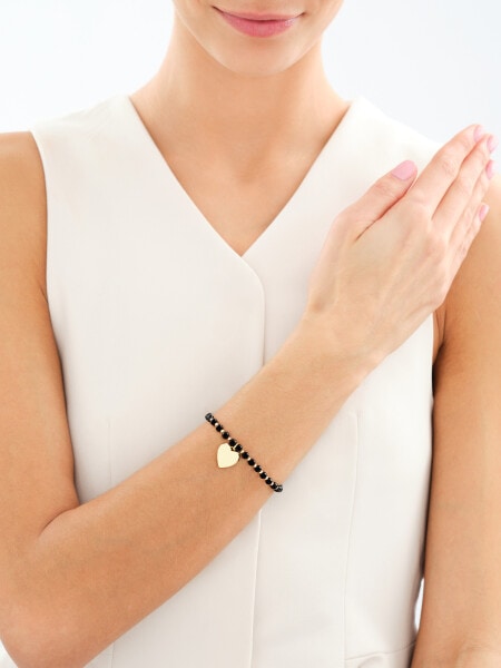 Gold-Plated Brass Bracelet with Agate