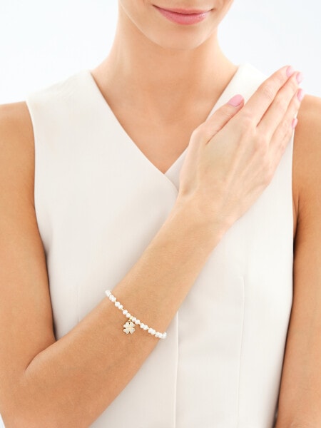 Gold-Plated Brass Bracelet with Cubic Zirconia