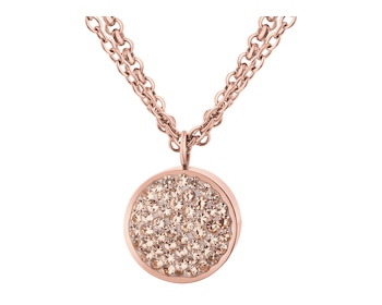 Naszyjnik ze stali szlachetnej z kryształami