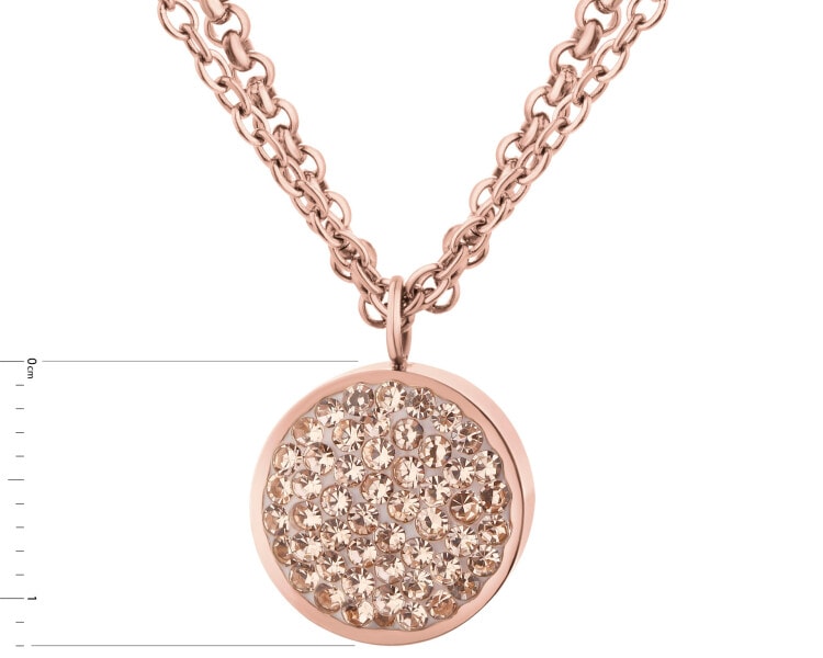 Stainless Steel Necklace with Crystal