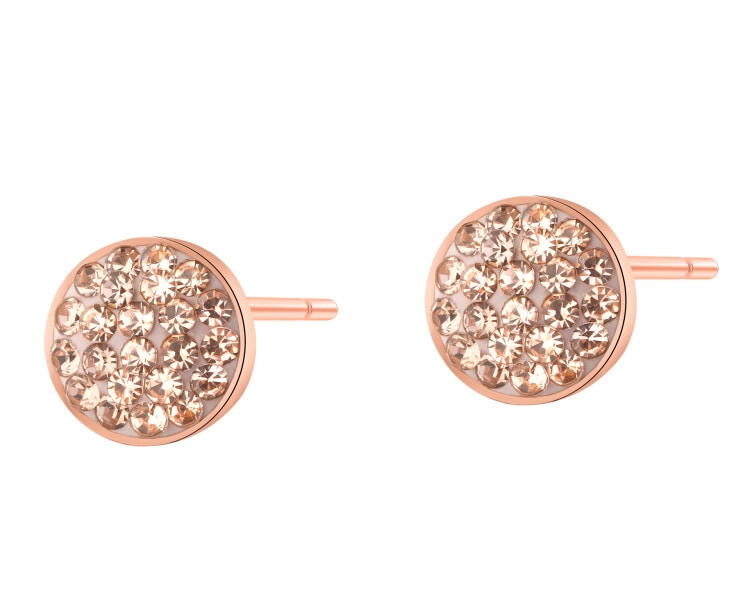 Kolczyki ze stali szlachetnej z kryształami