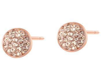 Kolczyki ze stali szlachetnej z kryształami