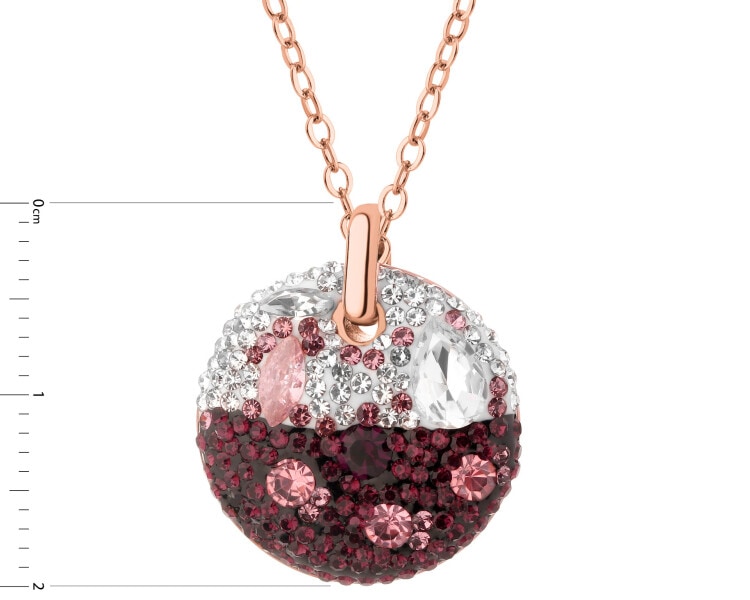 Stainless Steel Necklace with Crystal