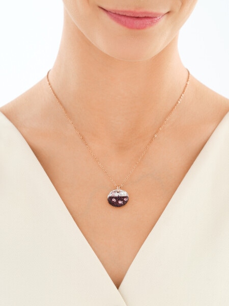 Náhrdelník z ušlechtilé oceli s krystaly