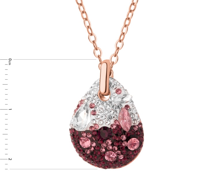 Stainless Steel Necklace with Crystal