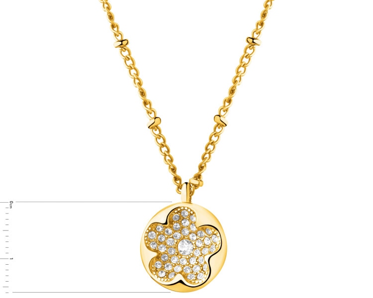 Stainless Steel Necklace with Crystal