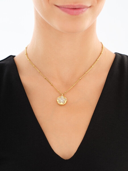 Stainless Steel Necklace with Crystal