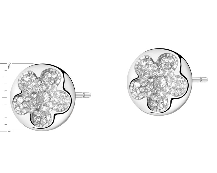 Stainless Steel Earrings with Crystal