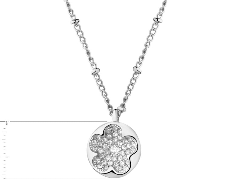 Stainless Steel Necklace with Crystal