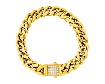 Bransoletka ze stali szlachetnej z cyrkoniami