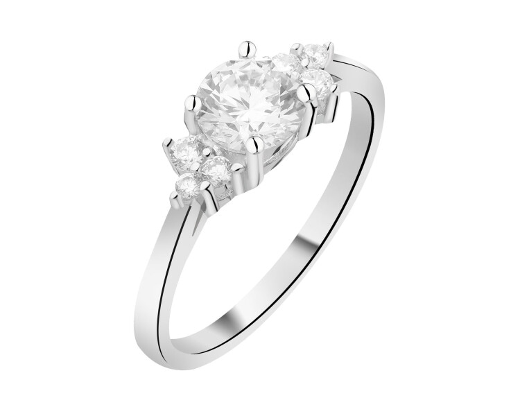 Pierścionek srebrny z cyrkoniami