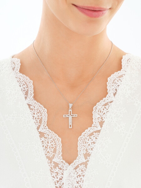 Zawieszka srebrna - krzyż