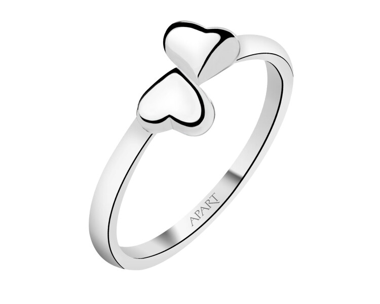 Pierścionek srebrny - serca