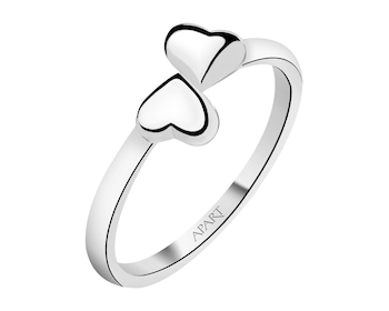 Pierścionek srebrny - serca