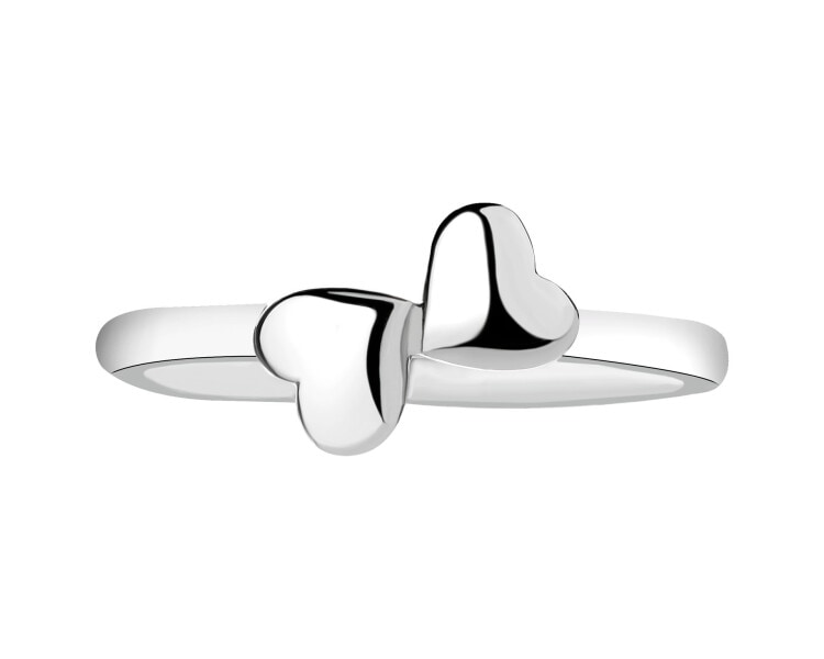 Pierścionek srebrny - serca