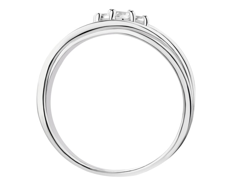 Pierścionek srebrny z cyrkoniami