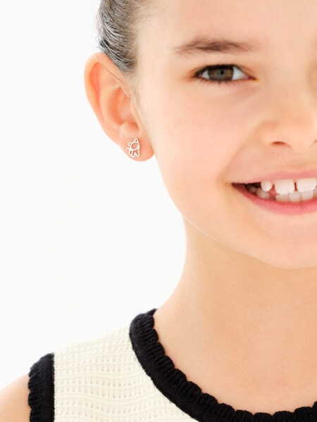 Rhodium Plated Silver Earrings 
