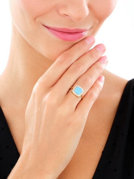 14 K Yellow Gold Ring with Opalite